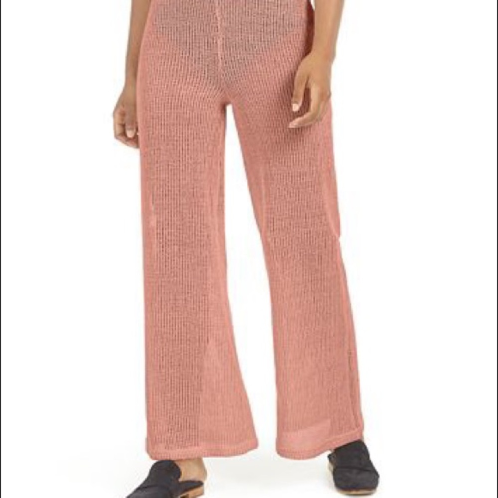 Free People knit Peach Beach pants coverup mesh - Picture 5 of 5